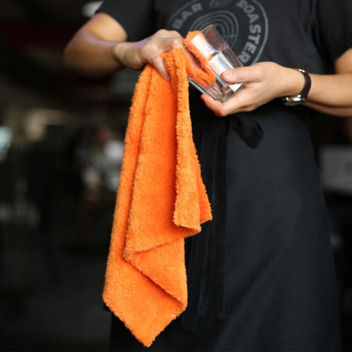 Barista-Cloth-Orange_RAW-Coffee-Company