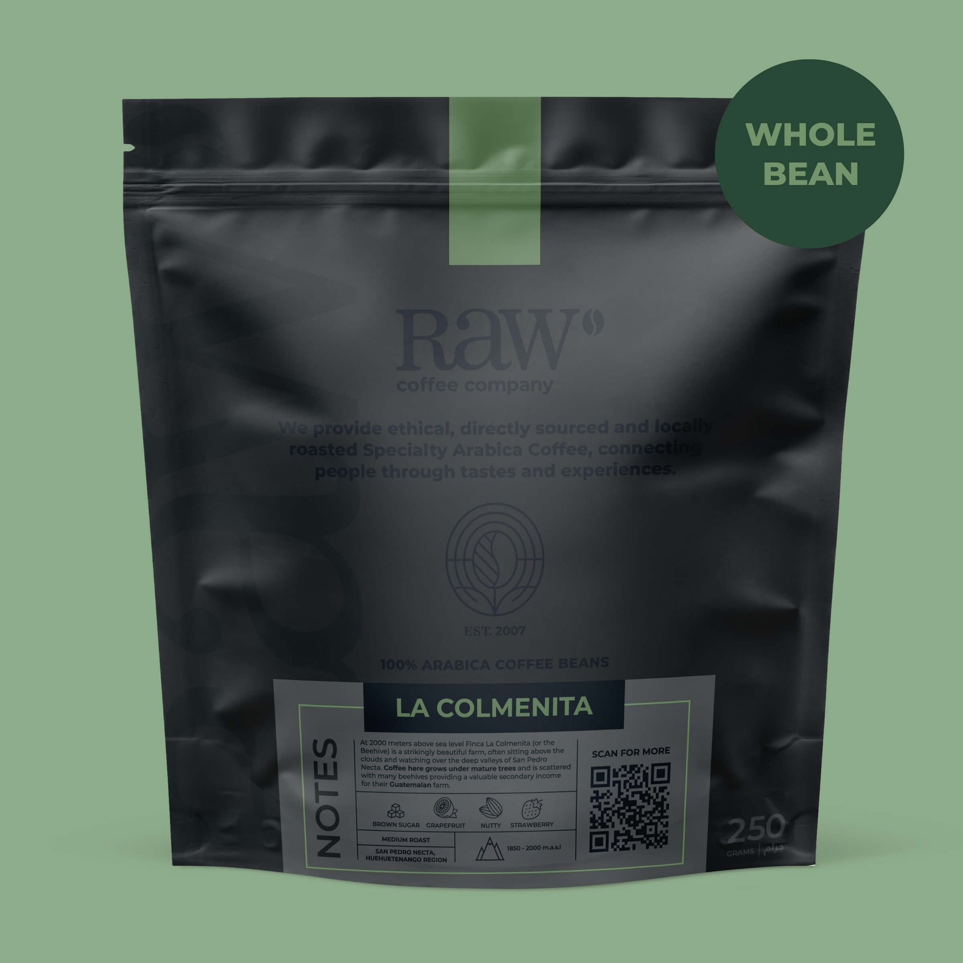 Guatemalan-La-Colmenita-Coffee-250gm-Whole-Bean_RAW-Coffee-Company