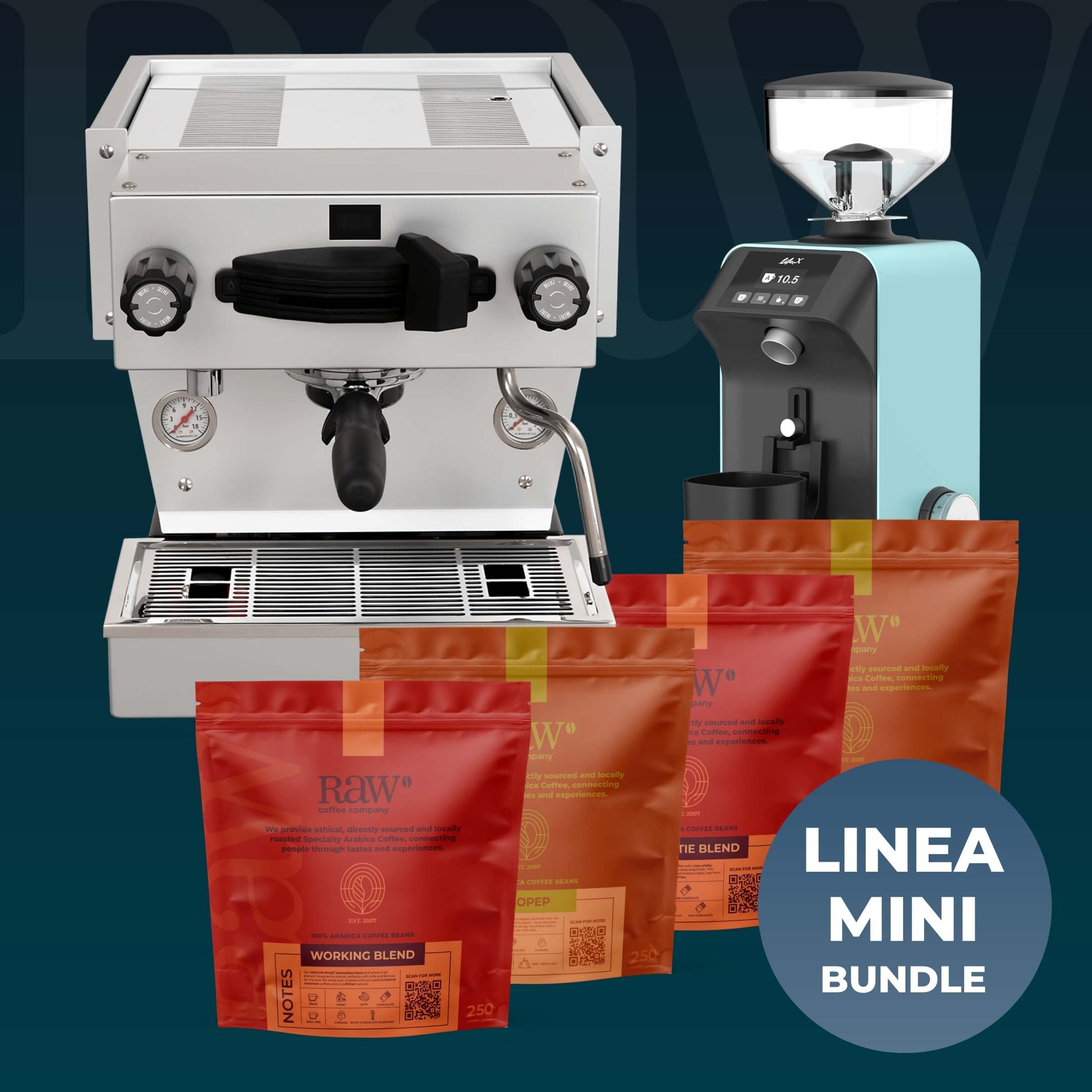 Linea-Mini-Grey_Life-X-Aquamarine_Bundle_RAW-Coffee-Company