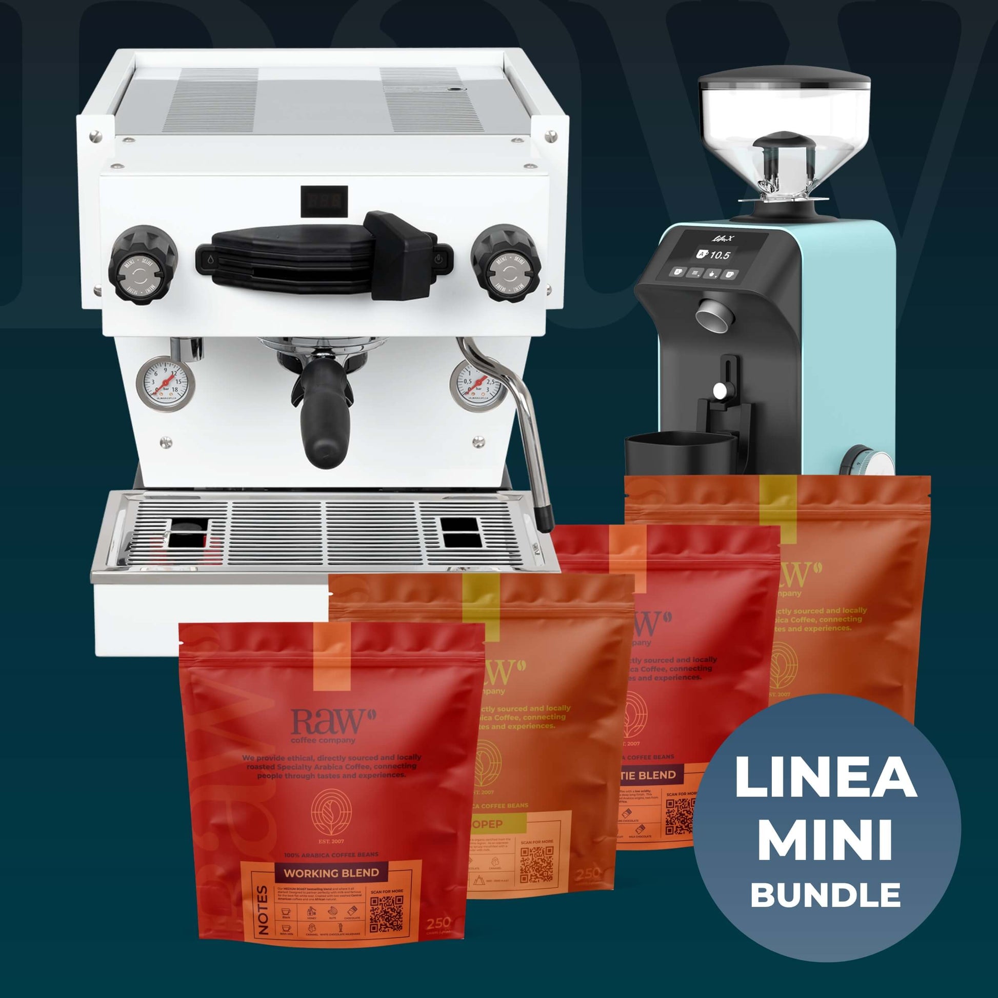 Linea-Mini-White_Life-X-Aquamarine_Bundle_RAW-Coffee-Company