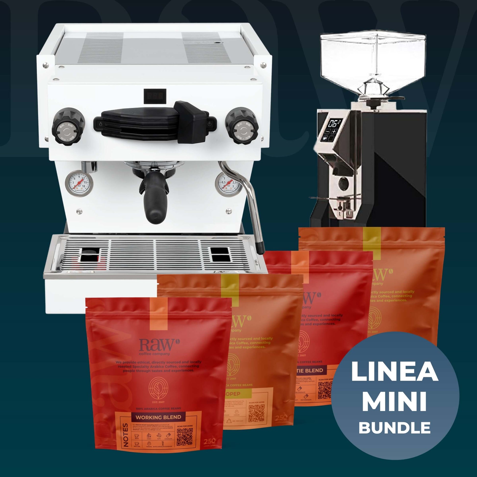 Linea-Mini-White_Specialita-Black_Bundle_RAW-Coffee-Company