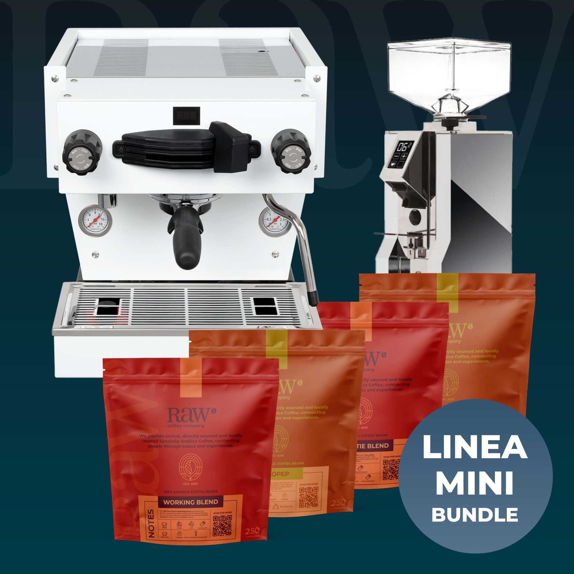 Linea-Mini-White_Specialita-Chrome_Bundle_RAW-Coffee-Company